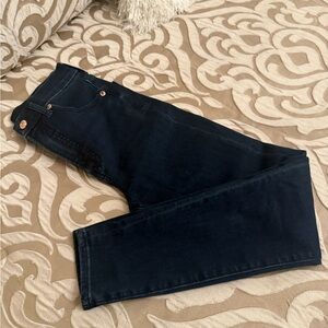 Express women’s dark blue jeans. super high rise size 0 S